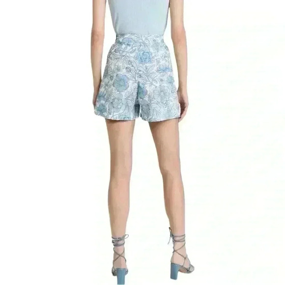 The Vampire's Wife Size 8 High Waist Floral Print Linen Blend Shorts NWT - Picture 3 of 14